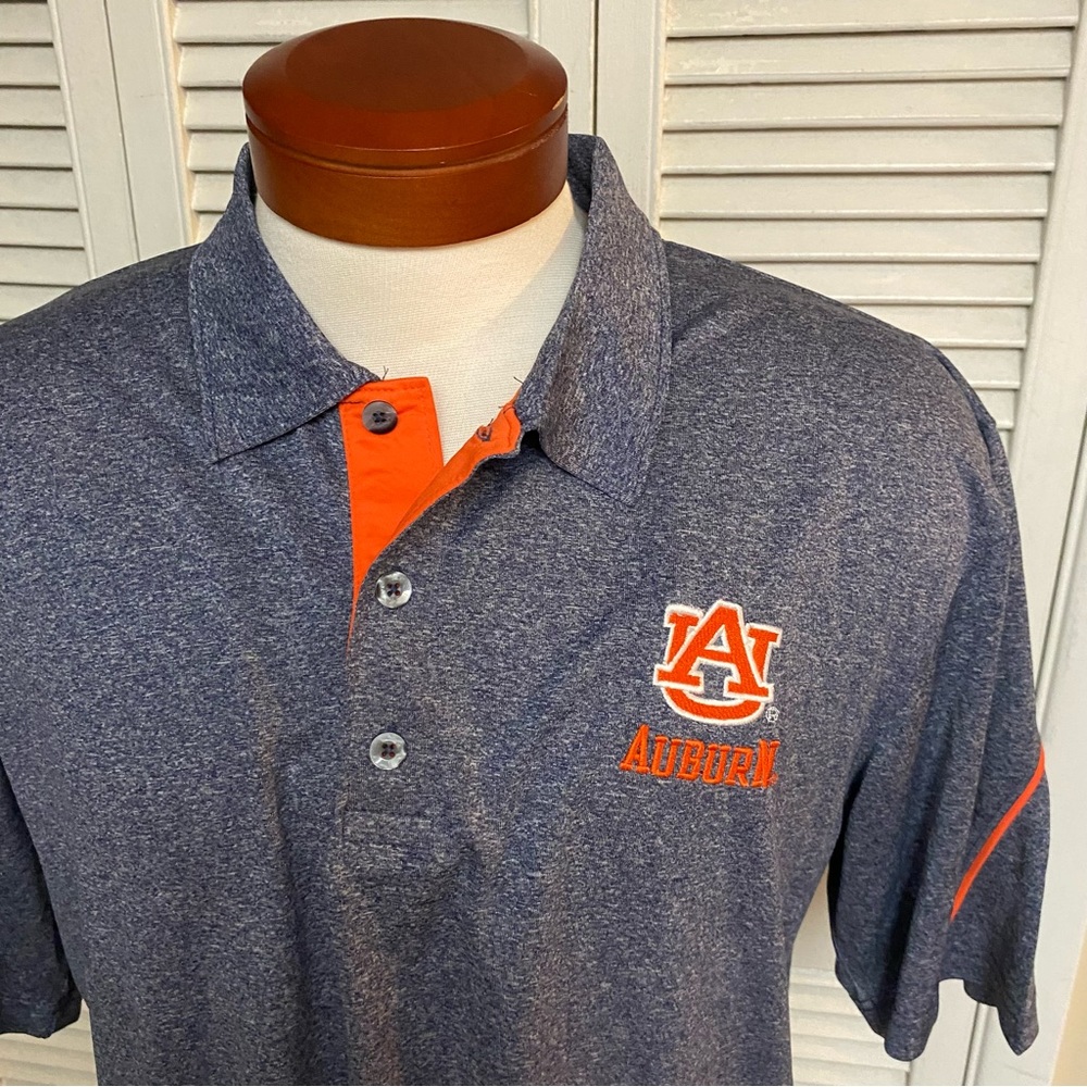Champion Elite Size XL Auburn Tigers Polo Blue/Orange War Eagle - Picture 5 of 7